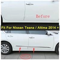 lapetus auto styling side door molding body strip streamer cover trim 4pcs for nissan teana altima 2014 2018 exterior parts