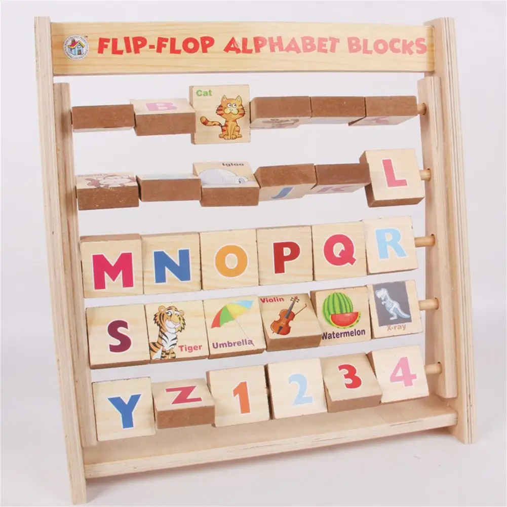 MeterMall Детские Ранние развивающие игрушки Английский алфавит животные деревянный