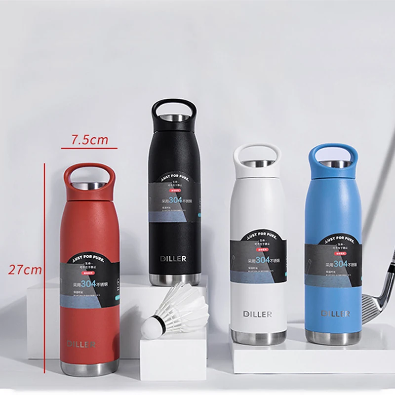 Термофляга из нержавеющей стали с портативной прочной крышкой для спортивных
