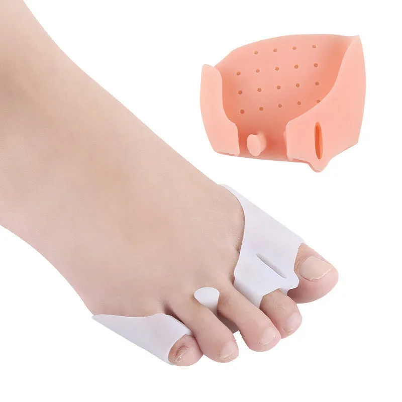 

1Pair Silicone Foot Finger Toe Separator Foot Care Tool Bunion Splint Straightener Corrector Hallux Valgus Massager