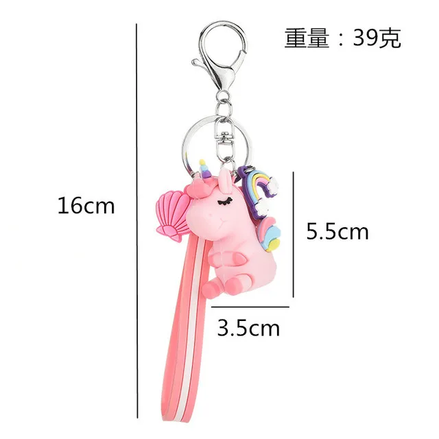 

2020 New Hot Style Unicorn Keychain Pvc Cuento Key Chains Creative Bag Pendant Small Gift Activities Practical Girls Like It