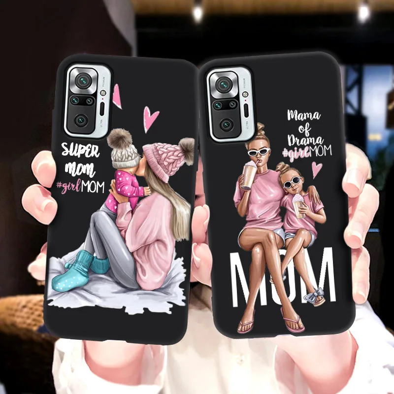 funda for xiaomi redmi note 10 9 pro case fashion mom case for xiaomi mi 11 lite 11t 11lite note 8 8t 7 pro 10s 9s 9c nfc cover free global shipping