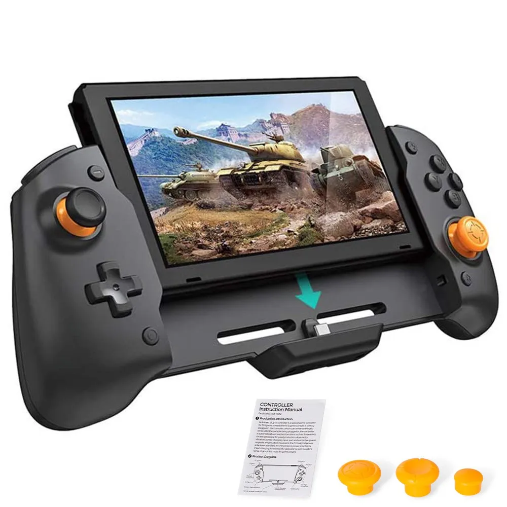 

Handheld Controller Grip Console Gamepad Double Motor Vibration Built-in 6-Axis Gyro Sweat-Proof Design For Nintendo Switch