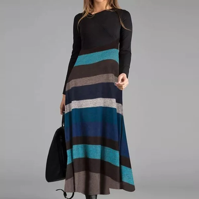 

Elegant Women Dress Autumn 2020 Winter Retro Print Party Dresses Cross V-Neck Long Sleeves Slim Midi Dress Lady Casual Veatidos