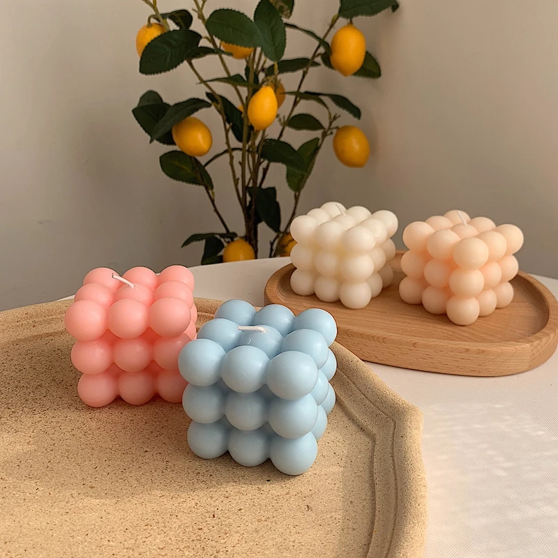 

Magic Cube Wax Fragrance Candle Home Deorations Photo Props Scented Candle