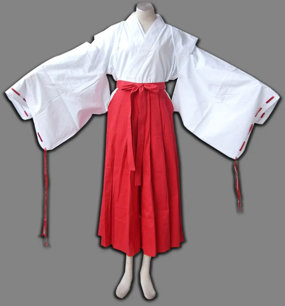 Платье для косплея Inuyasha Kikyou красное женское японское кимоно Kikyo рождественские