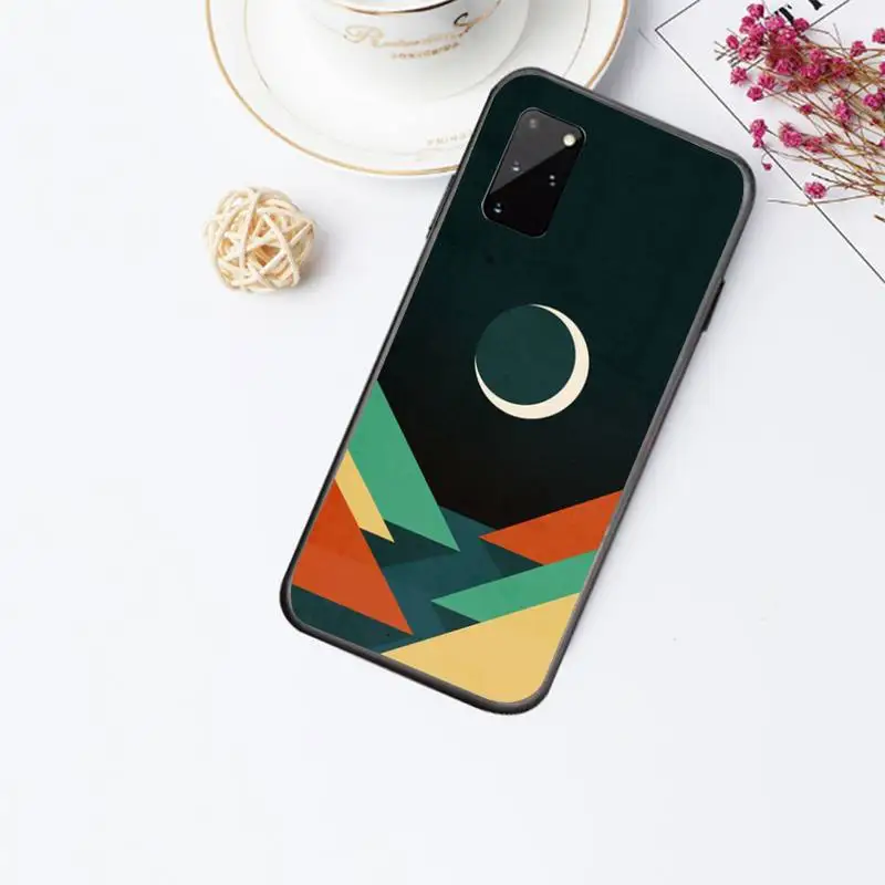 

Full moon and pyramid Phone Case luxury brand for samsung galaxy S8 S9 S10e S20 PLUS J6 J600 A31 M51 31 LITE cases cover