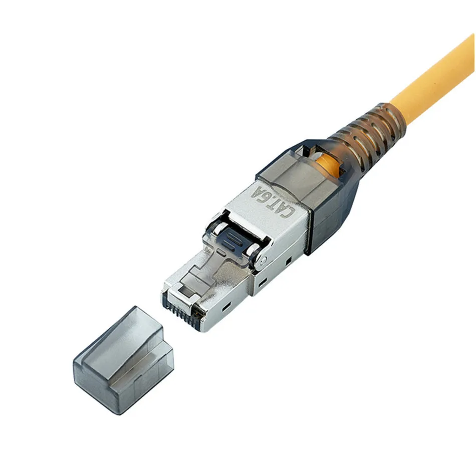 Разъем RJ45 Cat6A Ethernet RJ 45 Cat 6A штекер цинковый сплав металлический экран 8P8C
