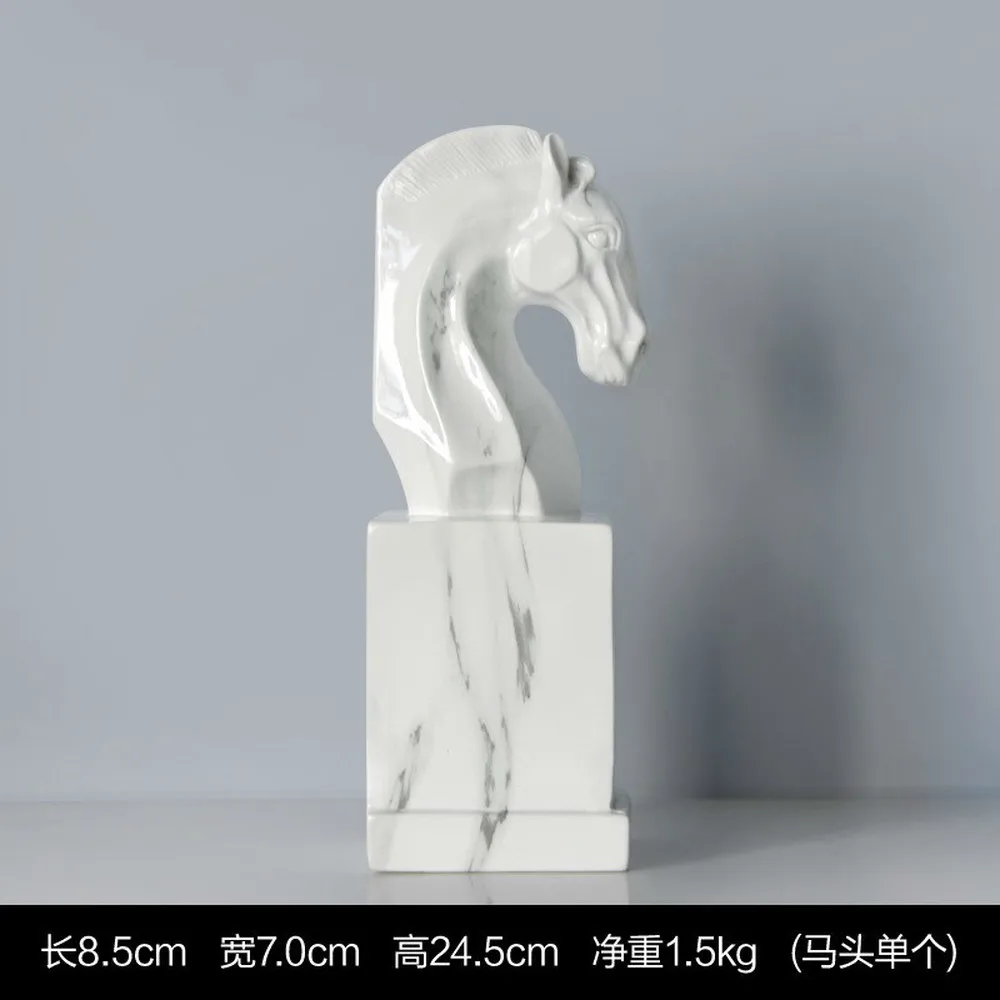 

Strongwell Nordic Horse Statue Book Stand Retro Bookends Resin Craft Office Study Desktop Art Ornaments Home Decoration Gift