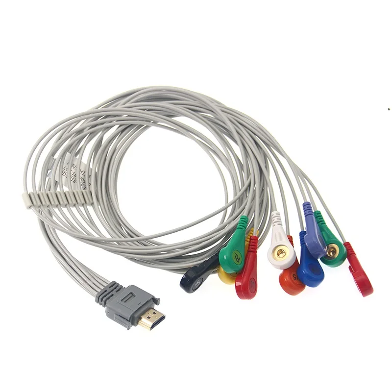 

Holter рекордер ЭКГ кабель для пациента 19 Pin 10 выводов Snap 4,0 AHA СТАНДАРТ для Biox CB1304C CB1306C