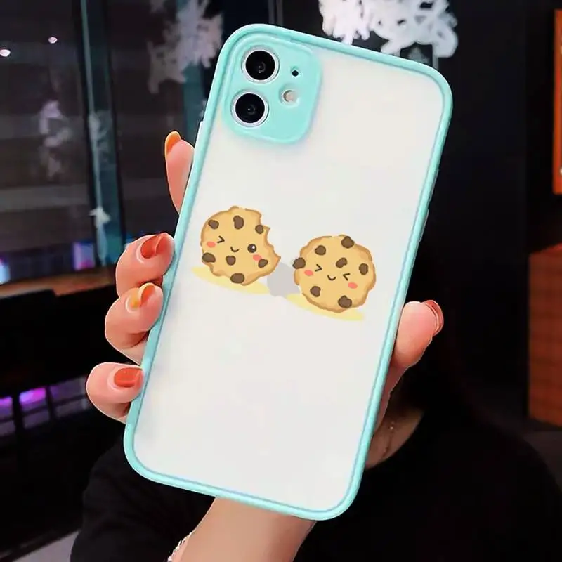 

Best Friend Couple Food Egg Milk Cookie Phone Cases matte transparent For iphone 7 8 11 12 plus mini x xs xr pro max cover