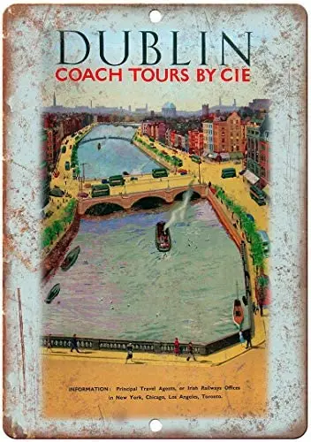 

Dublin Coach Tours Vintage Travel Ad Reproduction Metal Sign T184