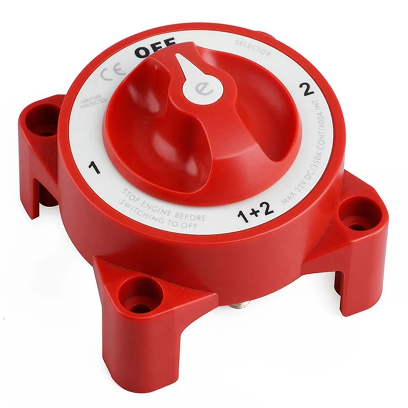 

DC 32V 350A Battery Switch 4-Position Selector Marine Boat Battery Selector Switch Disconnect for Marine Boat