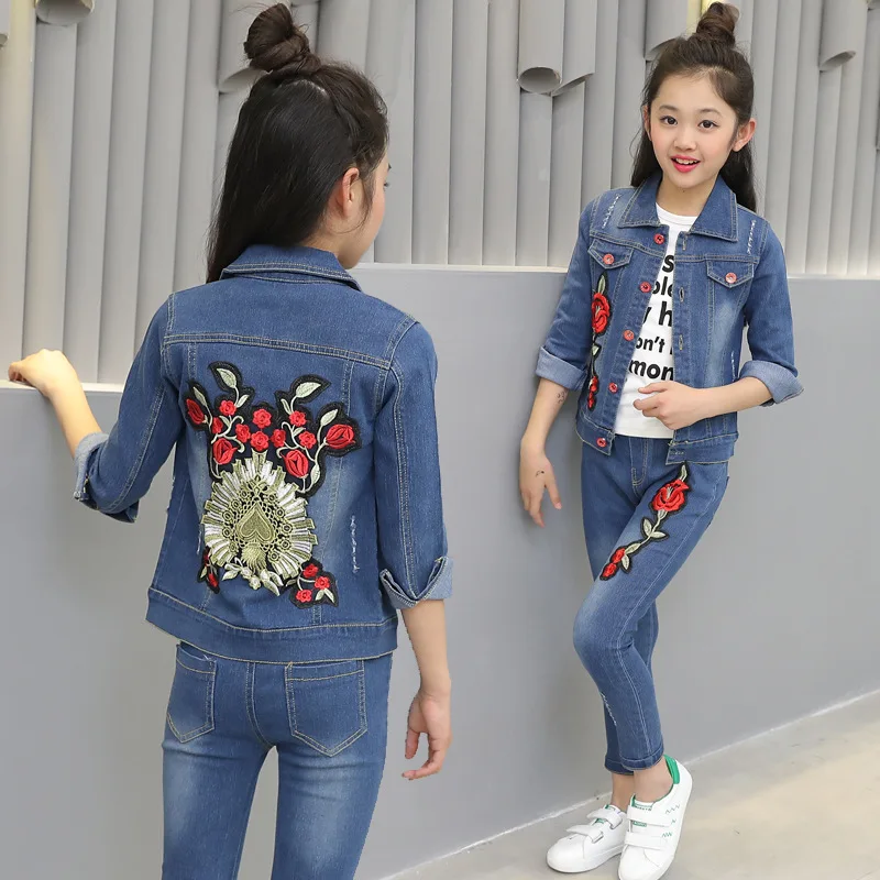 

Children's clothing girls' spring clothing 2020 new denim suit