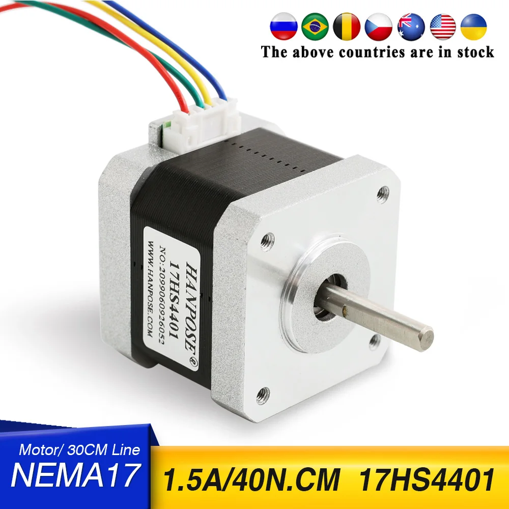 Шаговый двигатель Nema17 42 дюйма 4 вывода 1 8 А 40 Н. См 12 В | Строительство и ремонт
