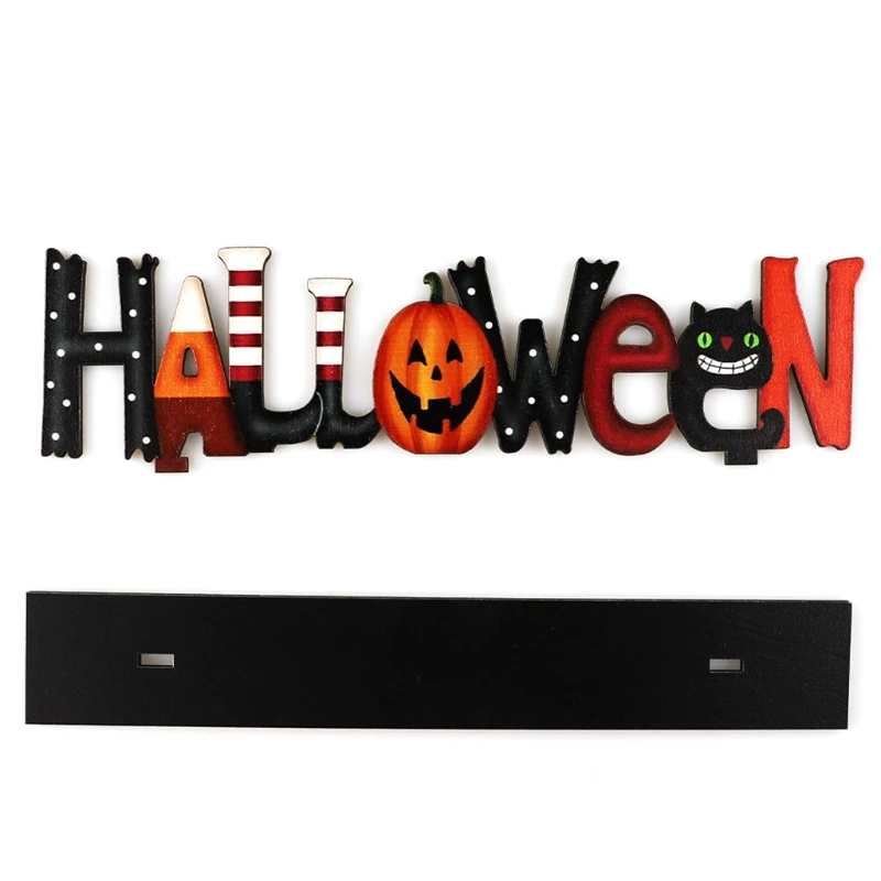 Хэллоуин буквы деревянный стол украшение мультфильм Тыква табличка фон