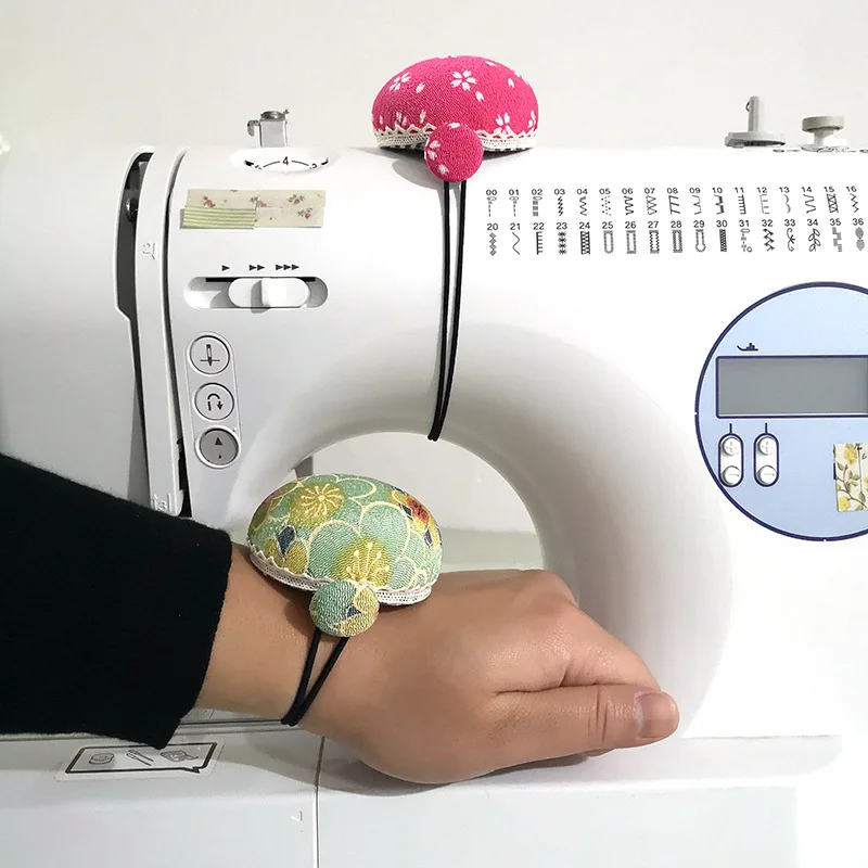 DIY швейная машина двойного назначения Подушечка для булавок держатель эластичность наручный ремешок pinshops швейный набор поставки