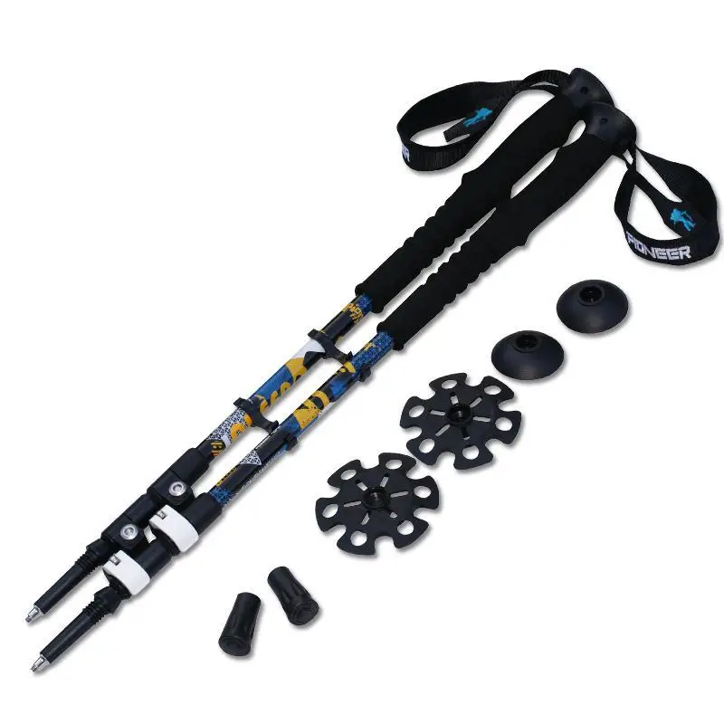 

2pcs/lot 240g/pcs Trek Pole Nordic Walking Poles Telescopic Alpenstock Aluminum Alloy Shooting Walking Stick Crutch Senderismo