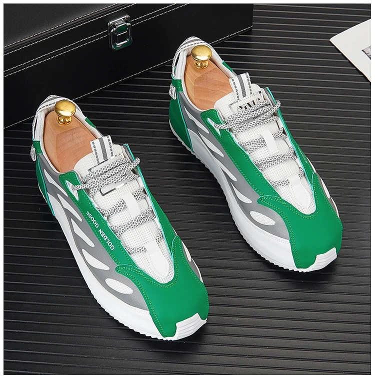 Jual Fashion Atasan Tinggi Pria Sepatu Skateboard Atasan Tinggi Sepatu Bot Pergelangan Kaki Sneakers Kulit Flat Kasual Zapatillas Hombre