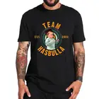 Классическая футболка Team Hasbulla Smile, Повседневная Мягкая летняя хлопковая футболка в стиле ретро с изображением боевого мема Hasbulla, европейские размеры, 100%