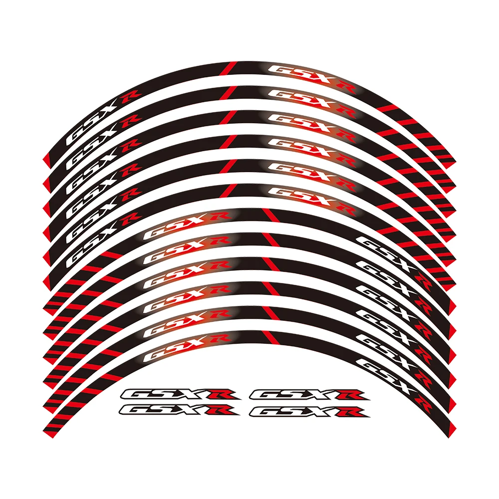 12 X Thick Edge Outer Rim Sticker Stripe Wheel Decals for SUZUKI GSXR 250 400 600 1000 750 GSXR1000R GSXR1000 GSXR600 750 image 5