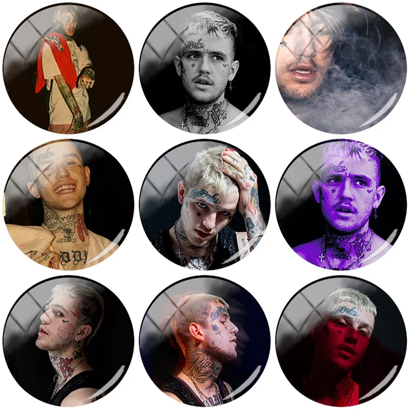 5 шт./партия стеклянные кабошоны TAFREE Lil Peep 12 мм/15 мм/16 мм/18 мм/20 мм/25 мм | Украшения и