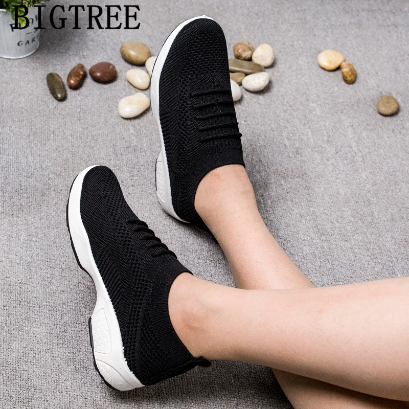 Повседневная обувь Женская дышащая с подошвой из вулканизированной женские