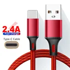 Нейлоновый кабель USB Type-C с функцией Кабель с разъемом usb-c для быстрой зарядки длиной 1 м2 м3 м Дата провода для Huawei Samsung Xiaomi Redmi Примечание 10 Мобильный телефон usb-C type-c кабели