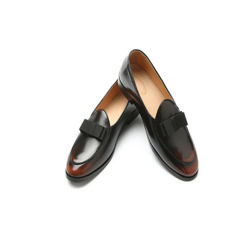 

2021 Autumn New Young Men's Small Leather Shoes Pointed Toe Shoes Peas Shoes Wild Nightclub Hair Stylist Trendy Shoes XM179