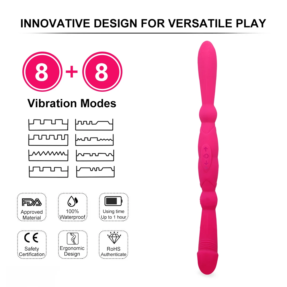 Huge Dildos Vibrator For Women Lesbian Toys Vibrators Double Head 16 Dildo Silicone Females Masturbation SexTools Adult Sex Shop | Красота и