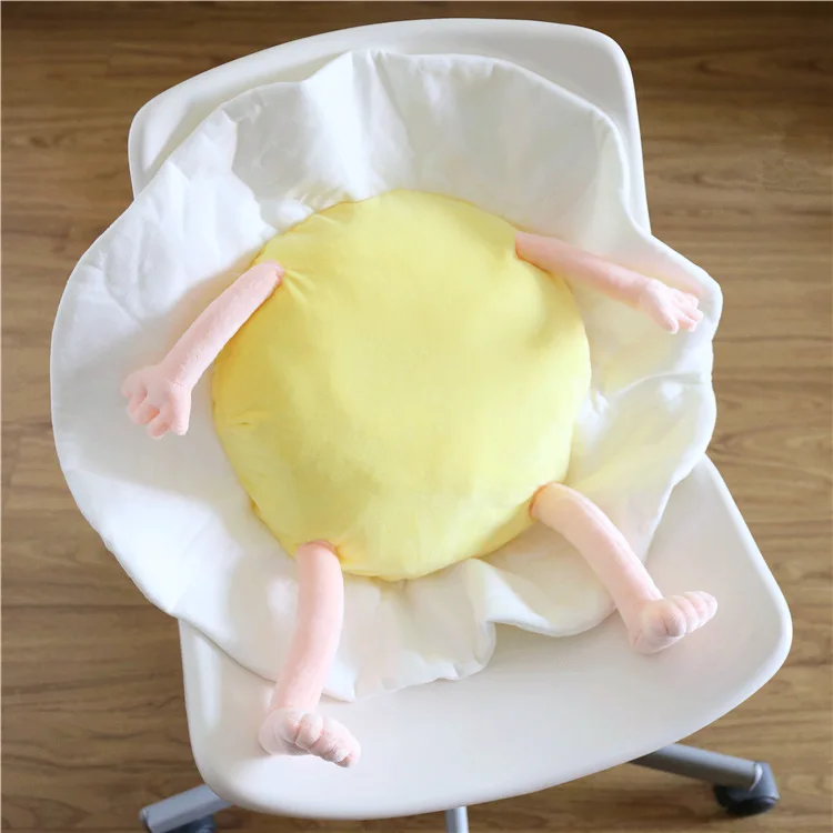 2 Размеры плюшевые пищевых продуктов с помпоном в виде яйца Мягкие животные яйцо