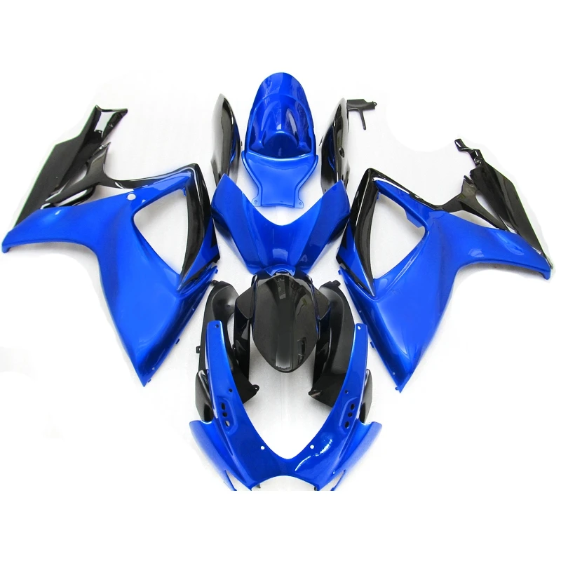 

Послепродажные пластиковые комплекты обтекателей для Suzuki GSXR600 2006, синие, черные Обтекатели для инъекций, бриллиантовые 06 07 GSXR750 2006 2007 K6 ZD37