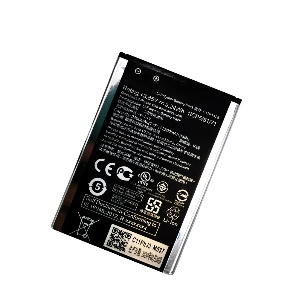 100% Оригинальный аккумулятор C11P1428 2400 мАч для ASUS ZenFone2 Laser 5 &quotZE500KL ZE500KG Z00ED