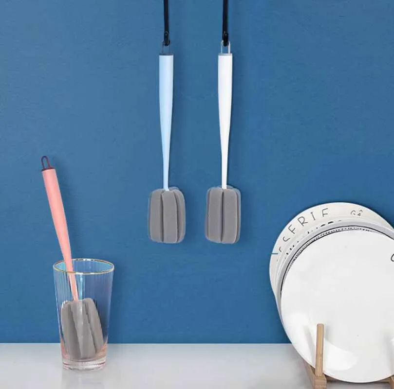 

Инструмент для чистки кухни губка щетка для мытья чашки для бутылочки для кормления кофейная чайная щетка для мытья стекол длинная ручка по...