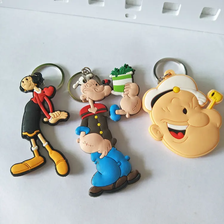Popeye моряк ПВХ брелок оливковый Oyl Bobbi cos Модный классический аниме silicona para llaves сумка подвеска брелок ювелирные изделия