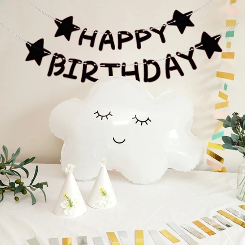 Rainbow Smile white Cloud Balloons Birthday Party Wedding Accessories Decoration Helium sun boy girl toy | Дом и сад