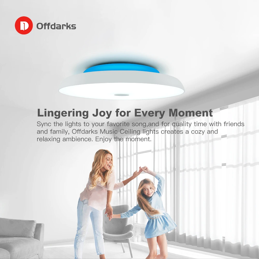 

Modern LED ceiling Lights Dimmable 36W 48W 72W APP Remote control Bluetooth Music light speaker foyer bedroom Smart ceiling lamp