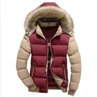 Новинка, зимняя ветрозащитная куртка, пальто, Мужская теплая утепленная парка из холодного флиса, с меховым воротником, с капюшоном, мужское пальто, мужская повседневная Брендовая верхняя одежда