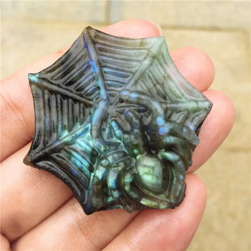 Красивые украшения с кристаллами натуральный Лабрадорит ручной работы