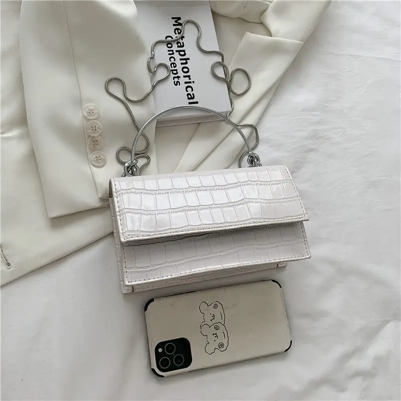 

Crossbody Bag Handbag Purse Underarm Shoulder Bag Female Designer Retro Backpack Chain Fashion 2021 New PU Leather Stone Pattern