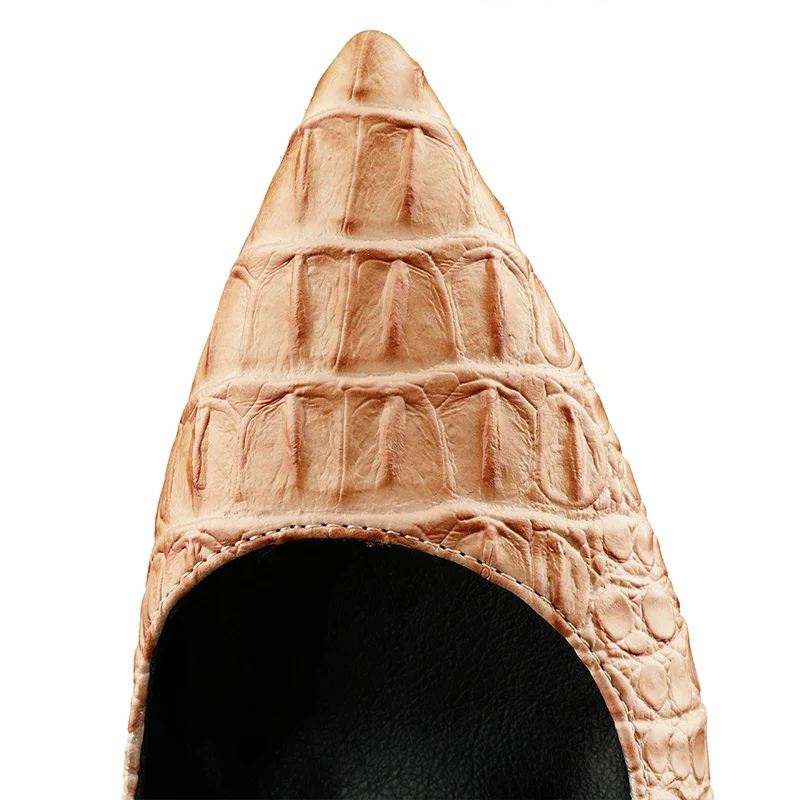 Женские туфли на высоком каблуке змеиная кожа заостренный носок высокий каблук