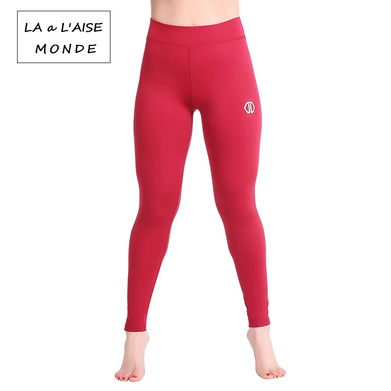 Новые сексуальные штаны для йоги красного цвета одноцветные брюки тонкие
