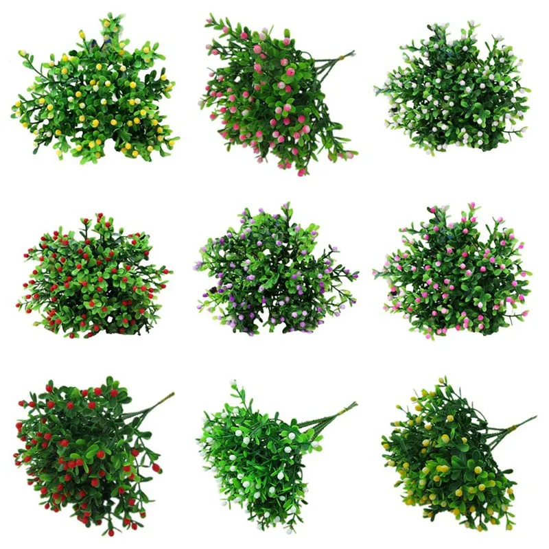 Зеленая имитация искусственного цветка маленький букет из Милана пластиковые