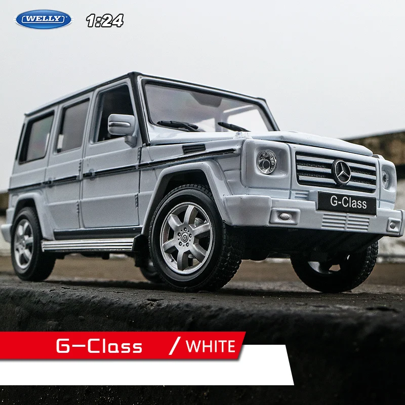 G-Class Welly 1:24 Mercedes-Benz G500 G55 автомобиль сплав модель автомобиля моделирование автомобиля украшение коллекция Подарочная игрушка Литье под давлением модель игрушка для мальчиков - Цвет: G-Class
