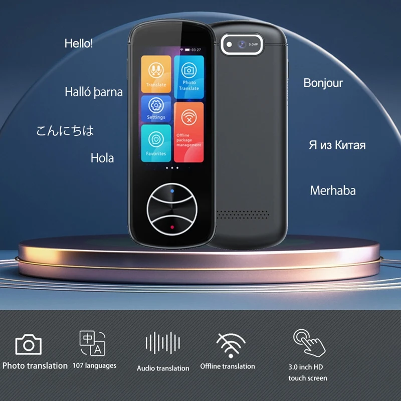 Smart Language Translator Device 3.0 Inch Contact Screen Camera 5MP Android 8.1 WiFi Bluetooth for Outdoor Travel | Электроника