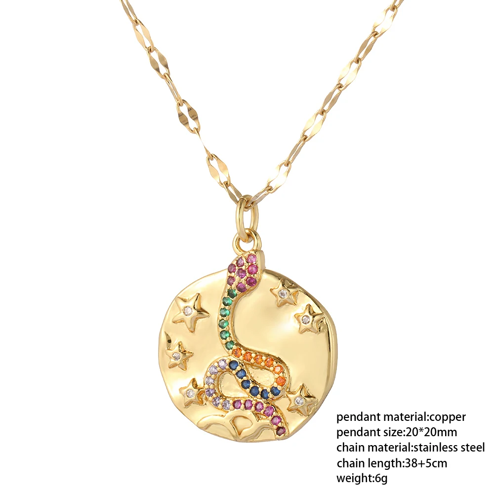 Boho Evil Bllue Eye Necklace for Women Men Snake All-seeing Collar Gold Pendant Long Chains Couple Punk | Украшения и аксессуары