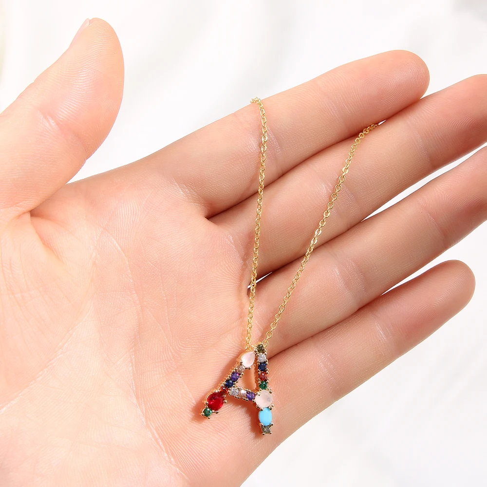 Женское ожерелье с буквенным принтом золотое золотого цвета подарок девушке