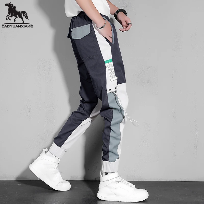 Брюки карго мужские с множеством карманов уличная одежда шаровары в стиле хип