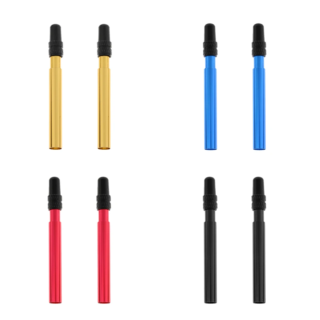 

1 Pair 50mm Aluminum Alloy Bike Cycle Presta Valve Extenders With Caps MTB Mountain Rode Bike Bicycle Parts