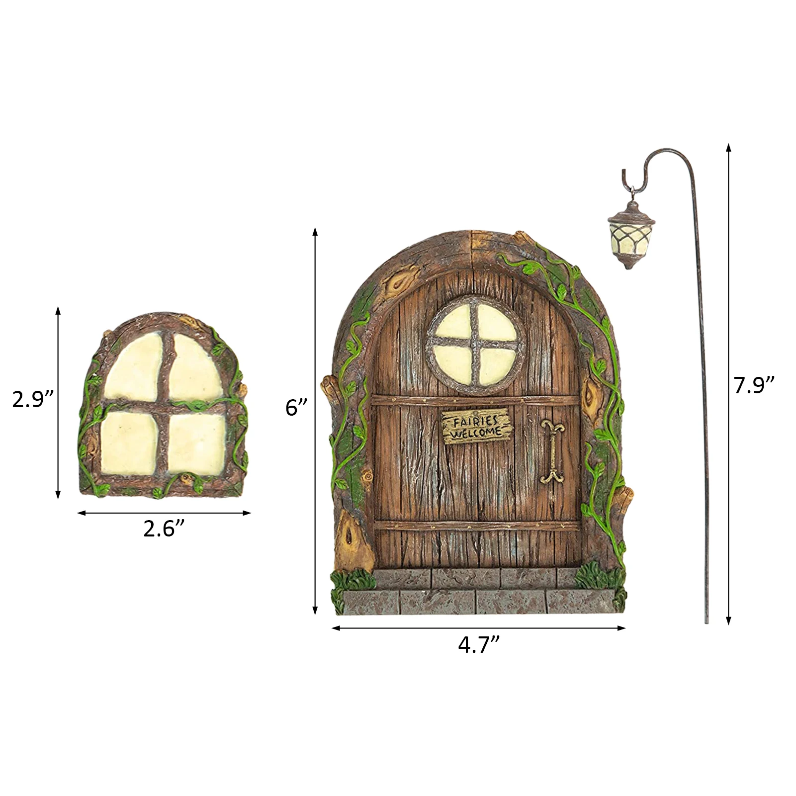 

Fairy Doors And Windows Of Trees Garden Sculpture Garden Decoration Outdoor Jardineria Decoracion Sculptures Glow In The Dark